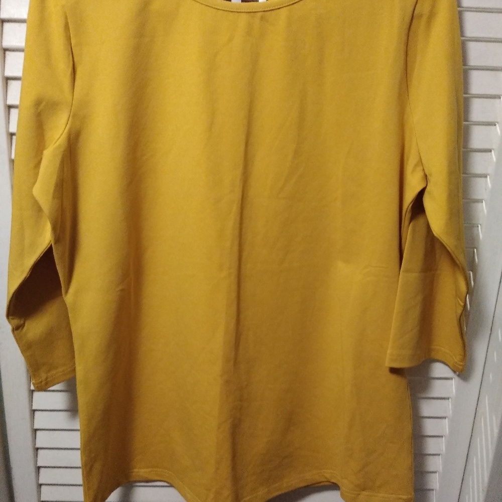 NWT dainty jewell's 3/4 sleeve basic top